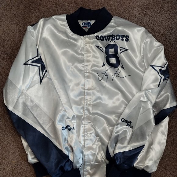 DALLAS COWBOYS CHALK LINE FANIMATION JACKET SIZE XL NICE/RARE-Troy Aikman - Picture 2 of 4